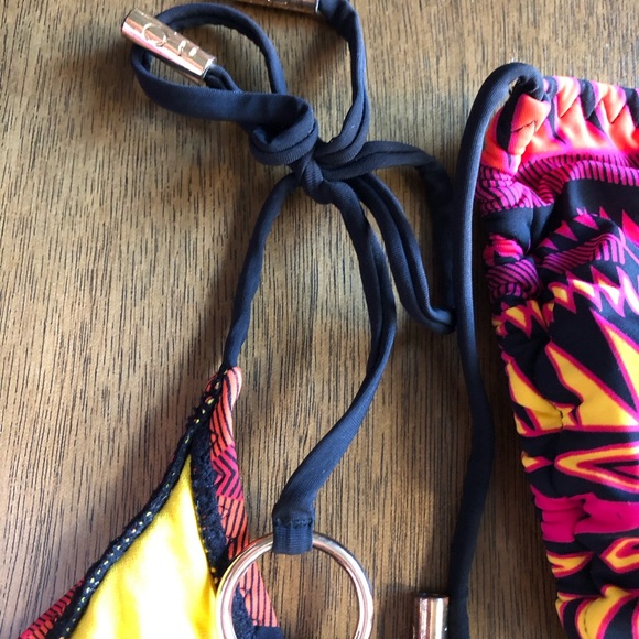 Red Carter Colorful Bikini Set - Picture 3 of 6